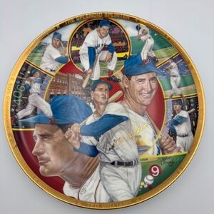Ted Williams Splendid Splinter 10"Collector Plate Sport Impressions Gold Edition